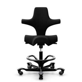 Hag Capisco 8106 Saddle Seat Draft Chair F3: Blackvinyl /Black Fr