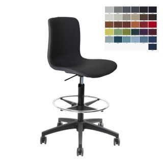 Acti Drafting Chair Blk Base PP Upholstered Laine Silk 110kg