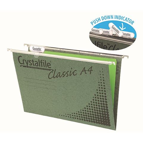 A4 Suspension Files Crystalfile Classic  c/w tabs & inserts Pk50
