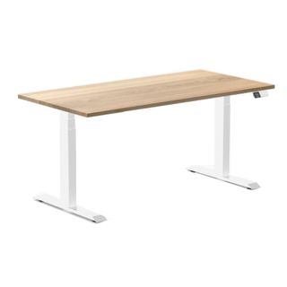 Sit-Stand Desk 1500x750mm White Fr/White Ash 140kg