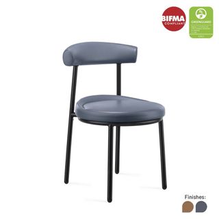 NYX Visitor Chair No Arms 120kg Navy PU