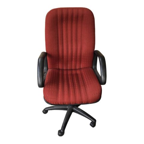 Secondhand Executive Chair, Arms, Rust fabric
