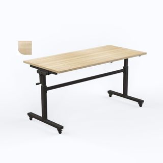 Axis Height Adj. Flip Table 1500x700mm Blk Top L2 Rad