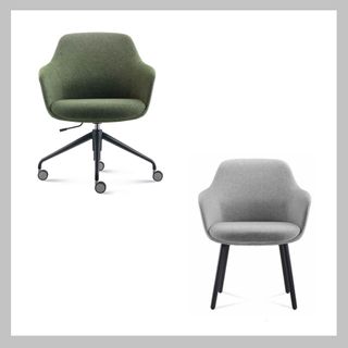 Aspen Tub Chair 4leg Fab:Light Grey 120kg