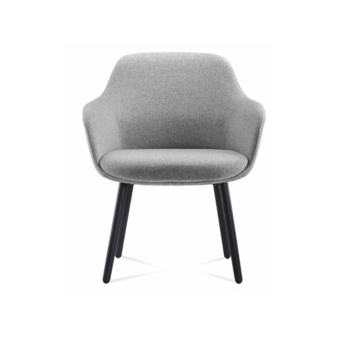 Aspen Tub Chair 4leg Fab:Light Grey 120kg