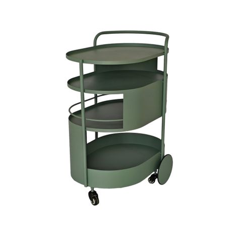 Bar Cart H835xW620xD465mm Sage Green