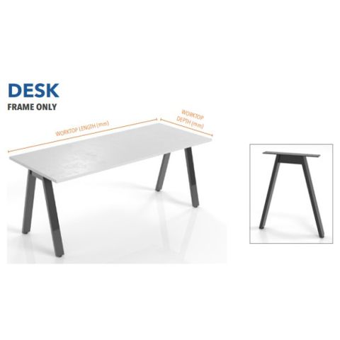 Vee Contract Desk 1000x600mm Black Frame L1