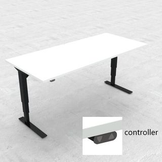 DM37 Electric Desk L1000xD600mm Black Fr L1Top