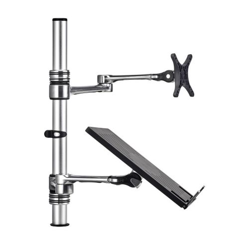 Notebook- Monitor Combo Mount Silver