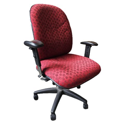 Secondhand chair 29 Datergon HB with arms Aura Celebrity [Red]