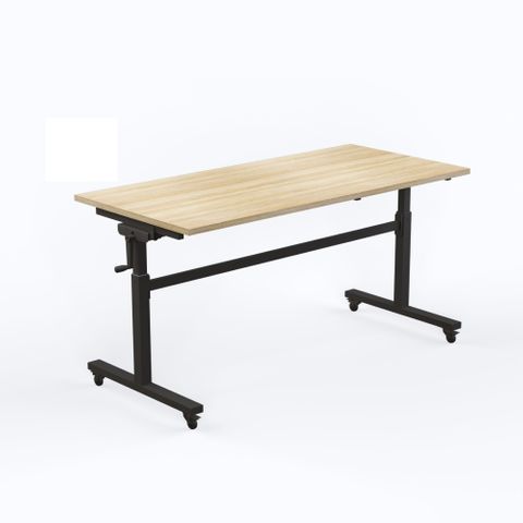 Axis Height Adj. Flip Table 1500x800mm Blk Top L2