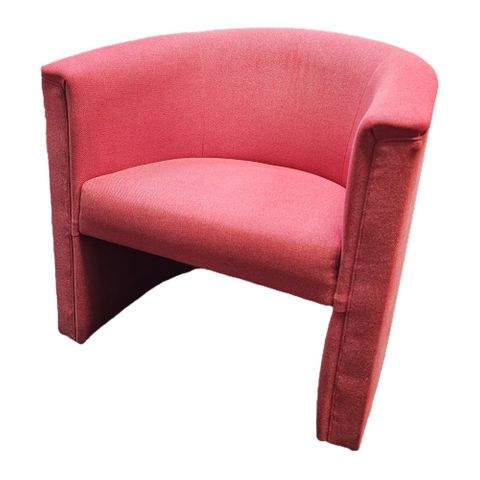 Secondhand Visitor Tub Chair, Fabric: Red