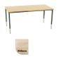 School Table. Top  L1200 x D600mm with Radius Corners. Frame: 4 leg height adjustable