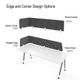 Hush Double Flex  Desk Top Dividers - 18mm