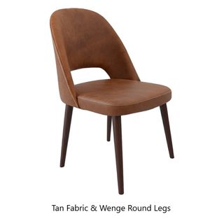 New Orleans Crescent  Chair 4L Wenge PC Legs Fabric 150kg