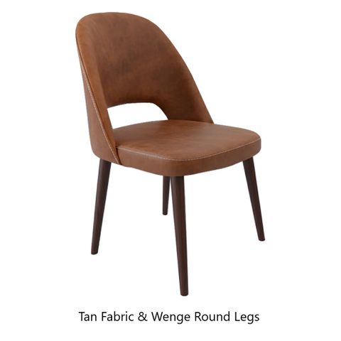 New Orleans Crescent  Chair 4L Wenge PC Legs Fabric 150kg