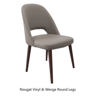 New Orleans Crescent  Chair 4L Wenge PC Legs Vinyl 150kg