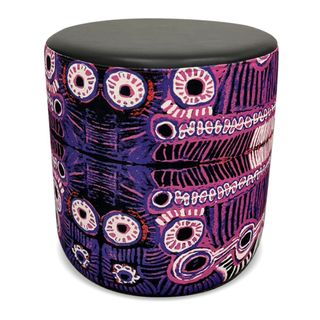 Eva Round Ottoman H450 Black Pearl 120kg