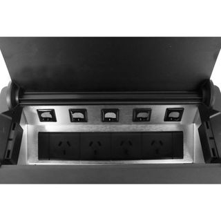 Boardroom Table Box 4xGPO&5xData Provision Black
