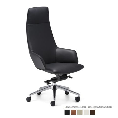 Wing High Back Chair 140kg House Leather
