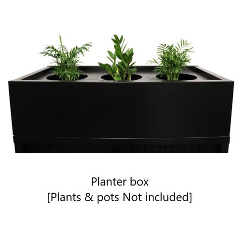 Planter Box to suit Tambour Cupboard W900mm Black