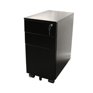 GO Mobile Pedestal Metal 2S+1F H610 Locking W300mm Black