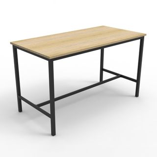 Rapidline High Bar Table L1800xD900mm Black fr Nat Oak Top Boxed