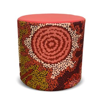 Eva Round Ottoman H450 Red Ochre 120kg