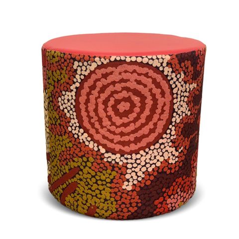 Eva Round Ottoman H450 Red Ochre 120kg