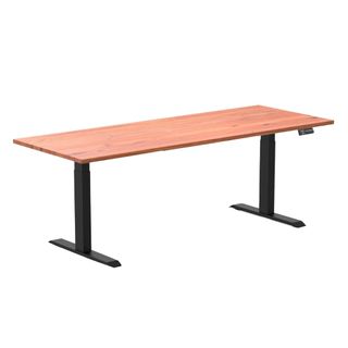 Sit-Stand Desk 2000x750mm 140kg Black Red Cedar