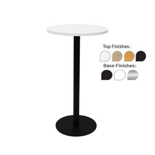 Estillo Bar Table Round 600mm dia H1050mm Black