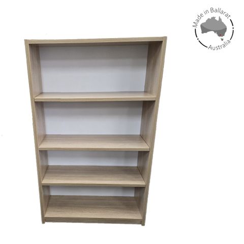 Bookcase S/S H1500xW900xD300mm 3Sh Mas Back