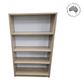 Bookcase S/S H1500xW900xD300mm 3Sh Mas Back