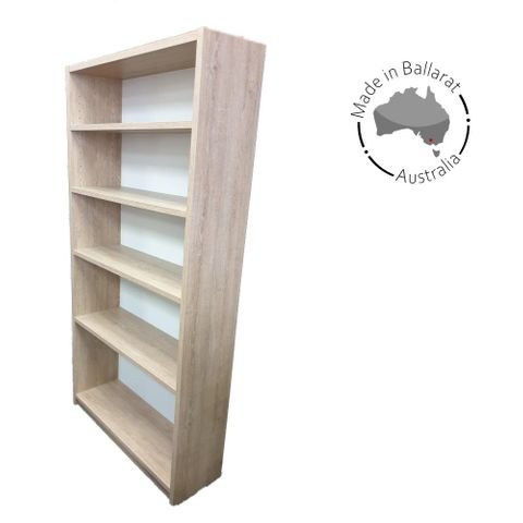 Bookcase S/S H1800xW900xD300mm 4Sh Mas Back