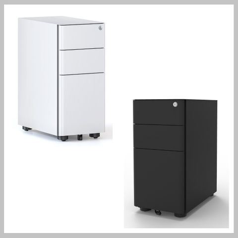 Mobile Pedestal Metal - Eternity Slimline Range - W300xH580xD535mm - Imported