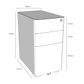 Eternity Mobile Pedestal Slimline Steel H580xW300xD535mm