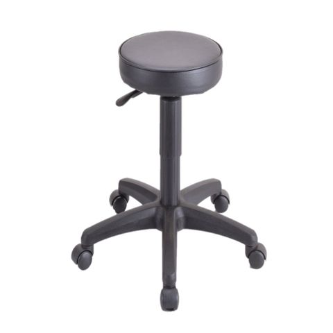 Stool Round 200Gas for Counter Friction Castors 110kg Blk PU