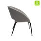 Opal Tub Chair 4leg Steel 120kg  Fab:Light Grey