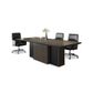 Carter Boardroom Table L2400xD1200mm Blk/Coffee Oak