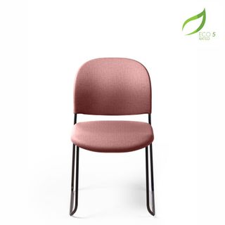 Lumia Vis Chair Sled Upholstered 140kg  Blk Hawthorn