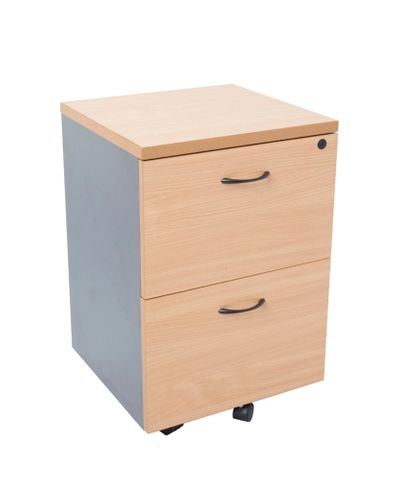 Mobile Pedestal 2 F Drawers Locking Melamine