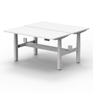 Activ Electric Sit/Stand Dual Frame with cable tray. White