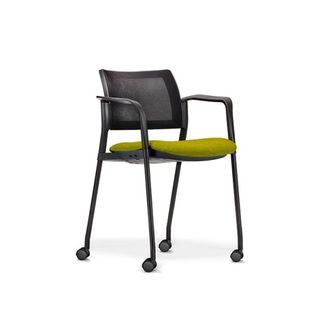 Altus Chair with Arms on Castors SP 140kg  Blk Jet
