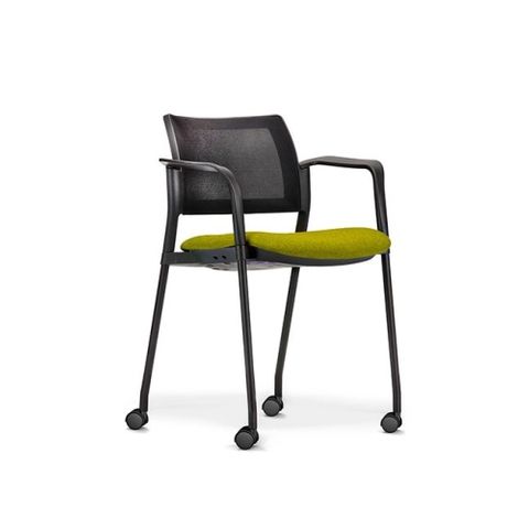 Altus Chair with Arms on Castors SP 140kg  Blk Jet