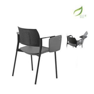 Altus Side Chair PP with Arms Tablet RHS 140kg Blk