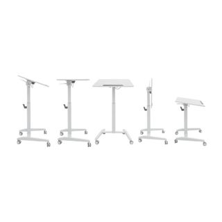 BRL101 Height Adjustable Desk/Lectern with Tilt top. White