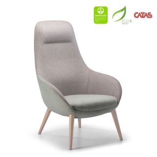 Muse Plus HB Lounge Chair 470Timber Legs 140kg Jet