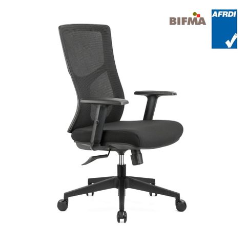 Tilly Task Chair with Arms Synch 140kg  Black Boxed