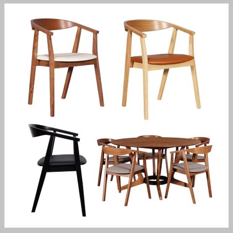 Sweden Dining Chair - Timber with Seat Pad