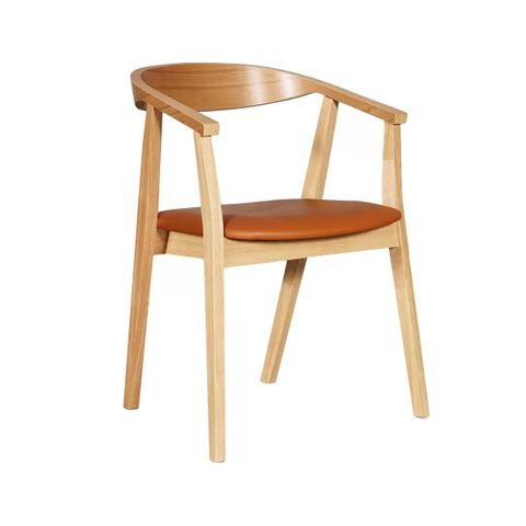 Sweden Dining Chair - Timber with Seat Pad